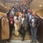 Group photo with the participants of the workshop in Bogotá colombia, indoors, light, friendly